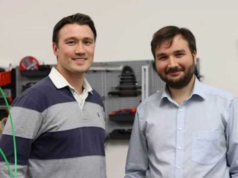 Bipolymere-Erfinder Martin Huber (rechts) und Invester Artur Steffen, beide CEO der poligy GmbH