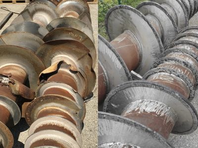 Bettasche-Austragungsschnecken