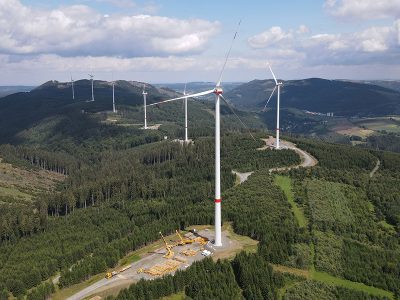 Der Windpark Olsberg-Mannstein im nordrheinwestfälischen Hochsauerlandkreis wird von MVV betrieben.