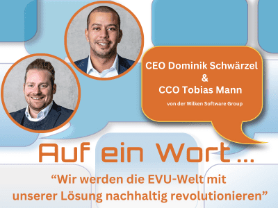 Im Interview: Wilken Software Group: Dominik Schwärzel und Tobias Mann.