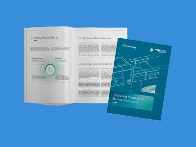 Batteriezellen Whitepaper »Mastering Ramp-up of Battery Production«