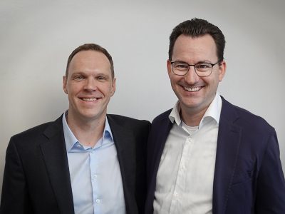 Thorsten Förg (links), Geschäftsführer der Hochfrequenz, und Holger Strotmann, CEO von Natuvion. Beide Unternehmen haben über 15 Jahre Expertise in der Beratung und erfolgreichen Umsetzung von Projekten für Digtale Transformation im SAP-Umfeld.