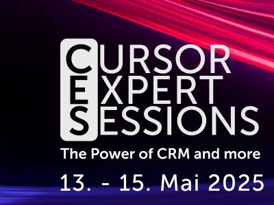 CURSOR Expert Sessions: Praxisnahes Know-how zu CURSOR-CRM, EVI und TINA vom 13. bis 15. Mai 2025 – kostenfrei und online.