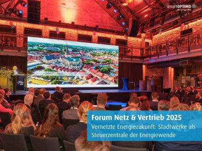 Hochkarätige Referenten geben auf dem Forum Netz & Vertrieb 2025 spannende Einblicke über die Netzsteuerung auf dem Weg zur Klimaneutralität und die Zukunft der Stadtwerke.