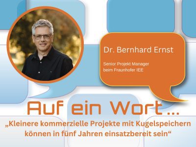Für einen Kugelspeicher benötigt man Wassertiefen von 500 Metern oder mehr, sagt Dr. Bernhard Ernst, Senior Projekt Manager beim Fraunhofer IEE