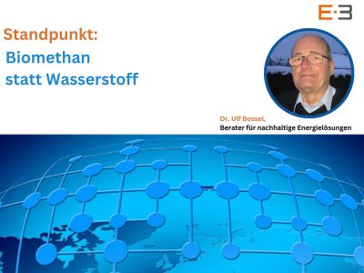 CCS und Wasserstoff sind teure Irrwege. Eine sichere und nachhaltige Energieversorgung sieht Ulf Bossel in Grünstrom und Biomethan.