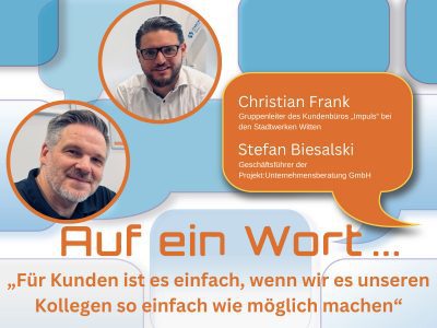 Der Kundenservice der Stadtwerke Witten funktioniert mit dem Tool Kontakttracker der Projekt:Unternehmensberatung deutlich effizienter.
