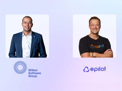 Von links: Dominik Schwärzel, CEO der Wilken Software Group, und Michel Nicolai, Gründer und CEO von epilot.