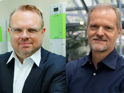 Ziel von Bouke Stoffelsma (links), Vorstand der Hausheld AG, und Joachim Lang, Geschäftsführer von Mako365 GmbH, ist es, Smart Metering in Deutschland voranzubringen.