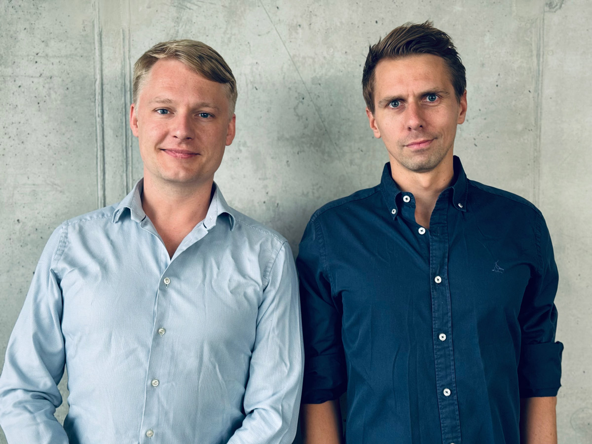 Die beiden Geschäftsführer von metrify (von links): Bela Schramm und Wim Drozak.
