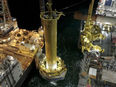 Geräuscharme Fundamentinstallation im Offshore-Windpark Gode Wind 3.