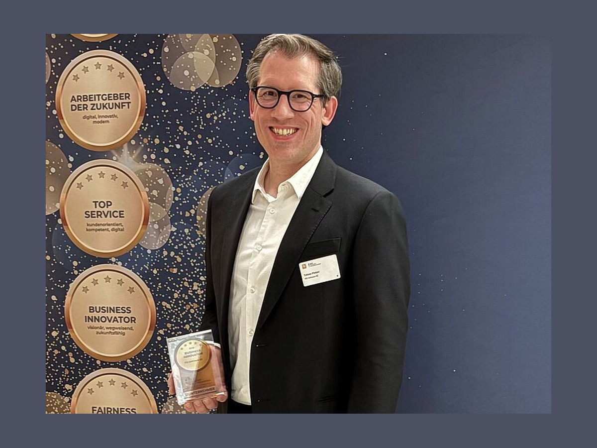 Dr. Tobias Pletzer bei der feierlichen Preisverleihung zum 