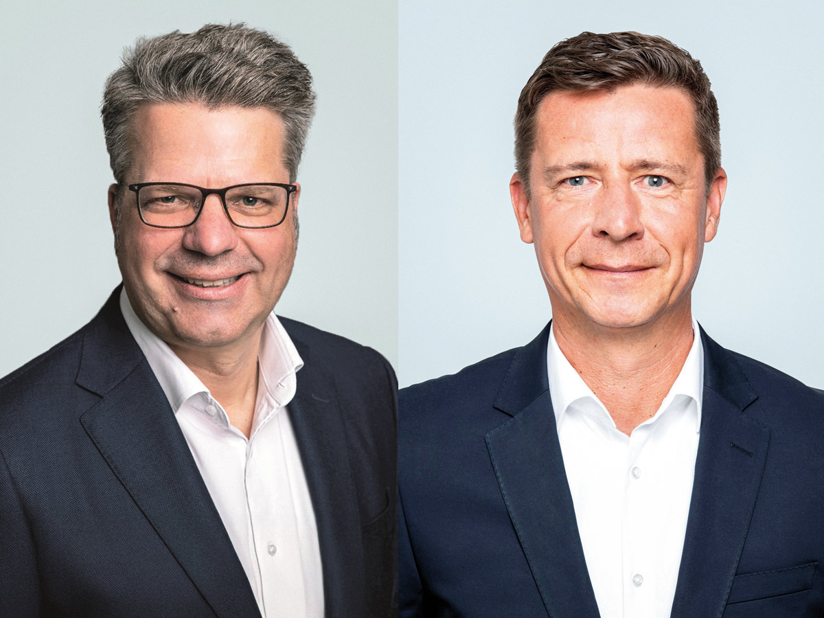 Thomas Schwalbe (links) wird Geschäftsleiter bei KALO und Frank Reschke wechselt als Geschäftsleiter zu smarvis.