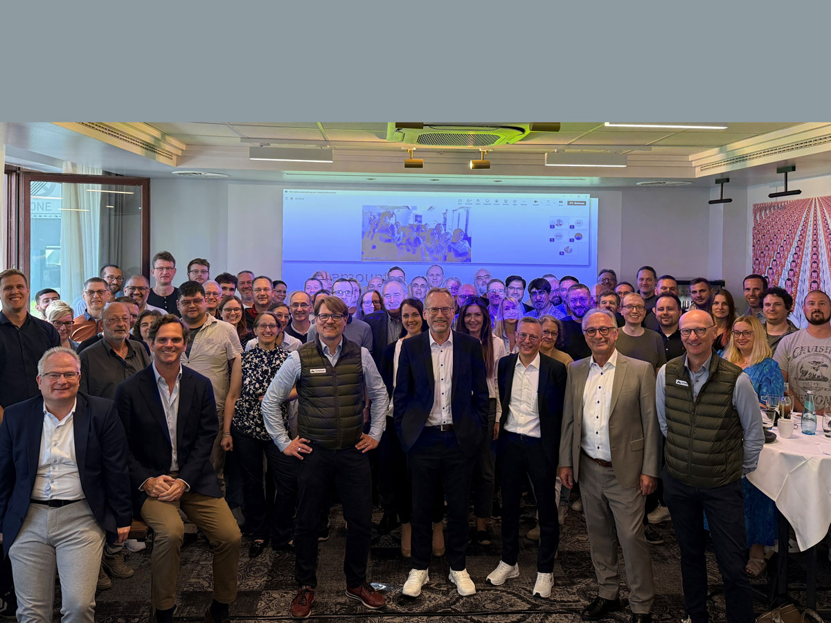Erstes Treffen der Belegschaft von Somentec mit den Verantwortlichen der Altamount Software GmbH im September 2025 am Firmensitz in Langen.