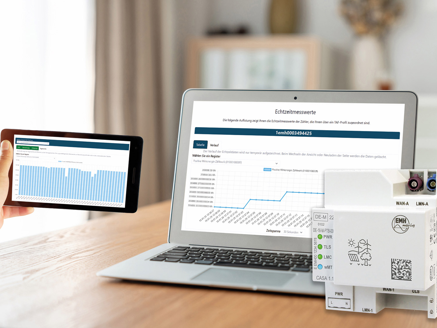 Highlight am Messestand von EMH metering ist die Präsentation eines neuen Webportals für Letztverbraucher.