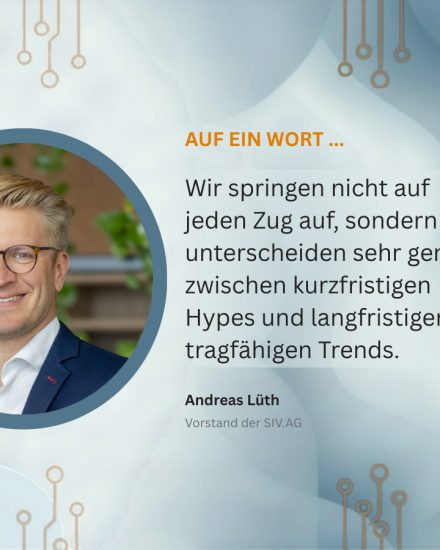 SIV-Vorstand Andreas Lüth gibt einen Einblick, worin er seine Aufgaben sieht und was ihn antreibt.