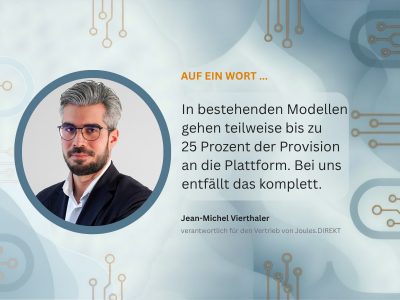 Wie die neue Zusammenarbeit im Energievertrieb funktioniere kann, erklärt Michael Vierthaler von Joules,DIREKT.