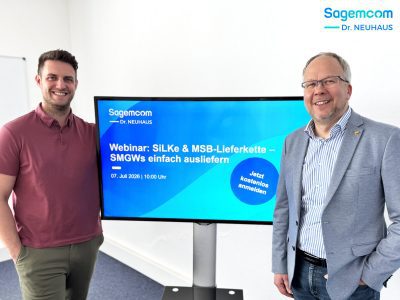 Sichere Lieferkette von SMGWs einfach umgesetzt. Wie es geht, verrät das WEbinar von Sagemcom Dr. Neuhaus.