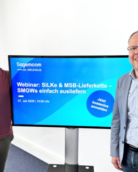 Sichere Lieferkette von SMGWs einfach umgesetzt. Wie es geht, verrät das WEbinar von Sagemcom Dr. Neuhaus.
