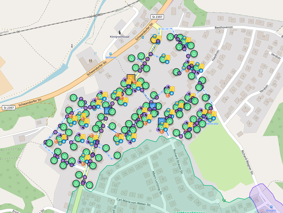 GridPilot – Visualisierung des Niederspannungsnetzes im digitalen Zwilling.