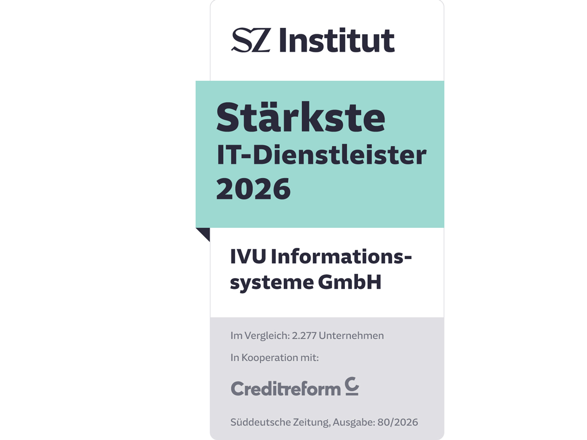 Die IVU GmbH mit Hauptsitz in Hamburg sieht in der Auszeichnung des SZ-Instituts eine hohe Motivation, den eingeschlagenen Weg konsequent fortzusetzen.