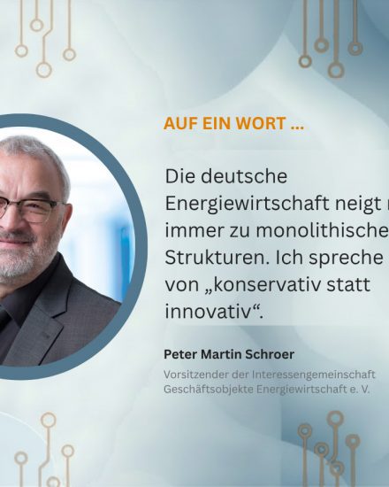 Peter Martin Schroer, Vorsitzender der Interessengemeinschaft, spricht darüber, warum die BO4E gerade jetzt an Bedeutung gewinnen.