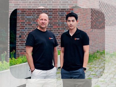 Andreas Etzel, 51-jähriger Bauunternehmer aus Berlin (links), und Zhenran Xu, 31-jähriger Chinese, der sich auf internationale Lieferketten spezialisiert hat, gründeten 2023 German Energy Power (GEP).