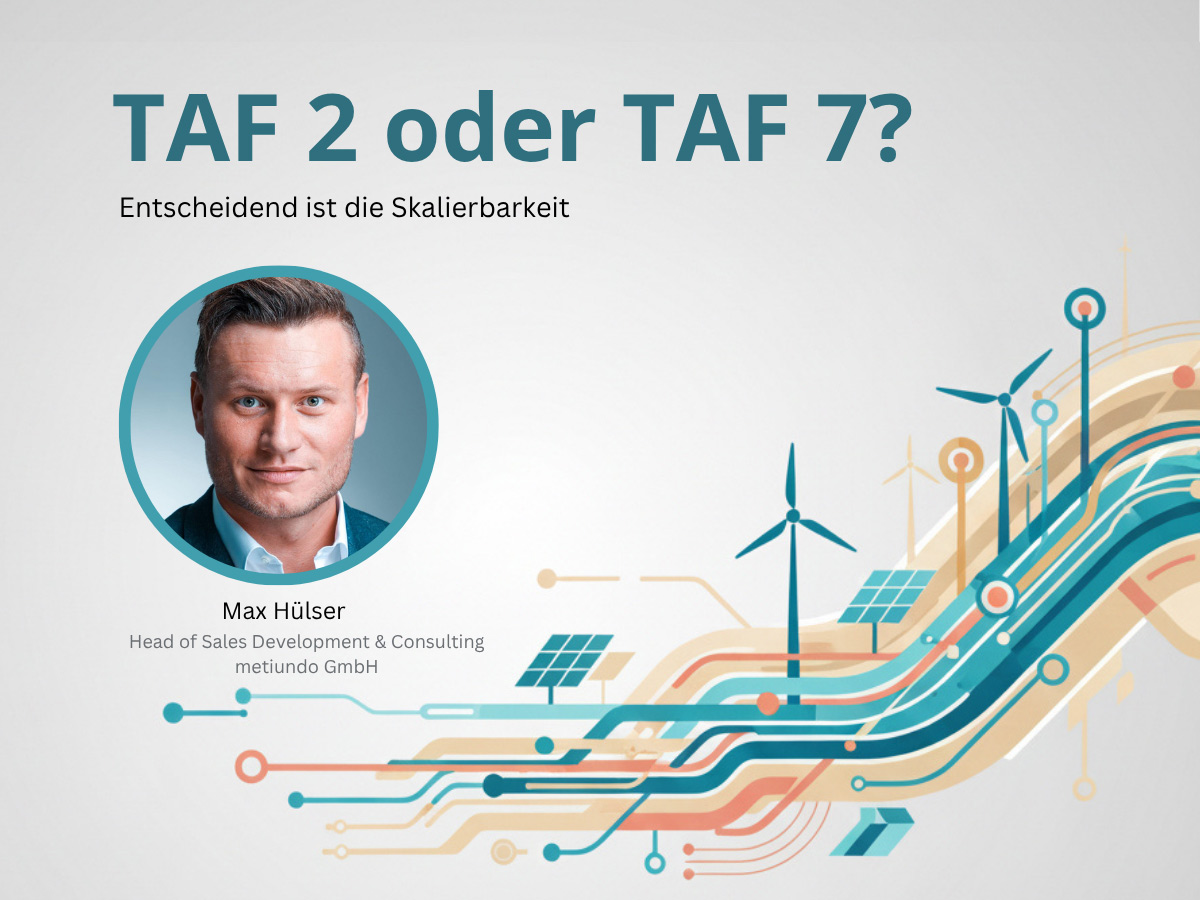 Max Hülser, Head of Sales Development & Consulting bei der metiundo GmbH, plädiert für skalierbare Marktprozesse auf Basis von Viertelstundenwerten.