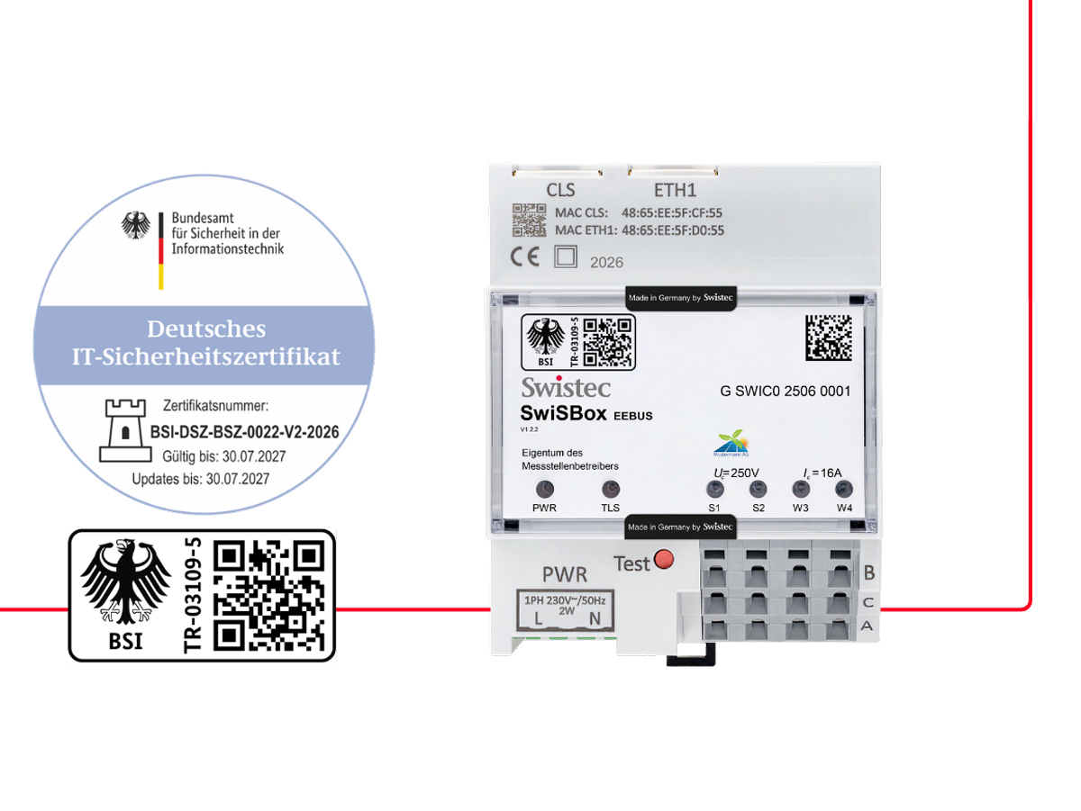 Zu den zentralen Neuerungen zählen die Erweiterung auf TLS 1.3, ein Schutzmechanismus gegen massiven Multicast-Traffic, zeitgesteuerte Firmware-Updates sowie die Aktualisierung des Datenmodells auf FNN-Lastenheft Steuerbox V1.5.