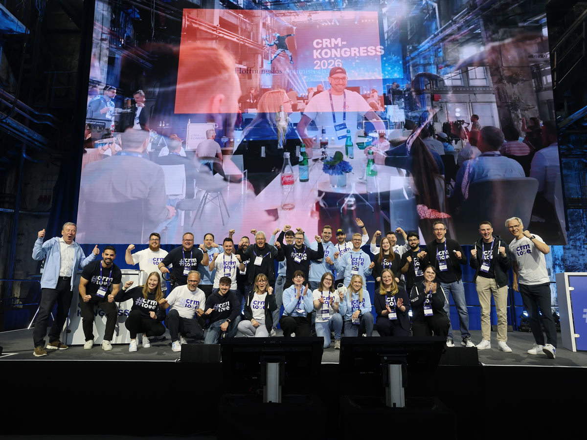 Das CURSOR-Team feiert einen gelungenen CRM-Kongress.