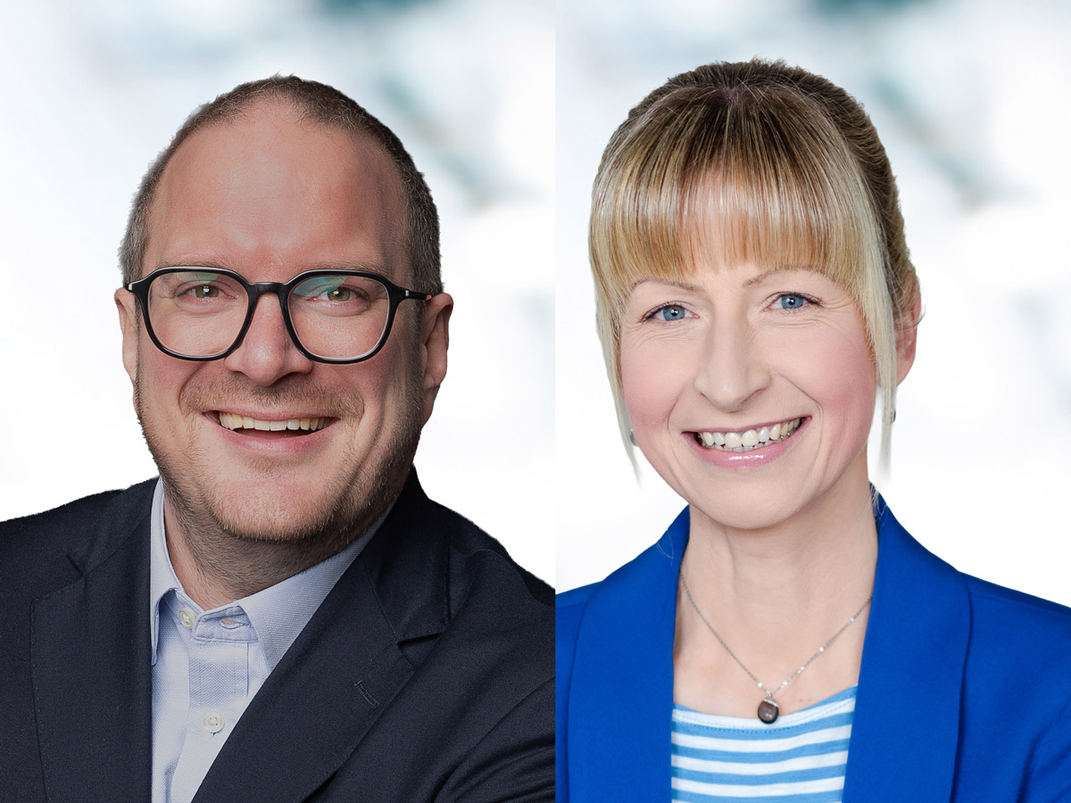 Maximilian Böhmer übernimmt die Verantwortung für Finanzen, Britta Liesbrock für den Personalbereich.