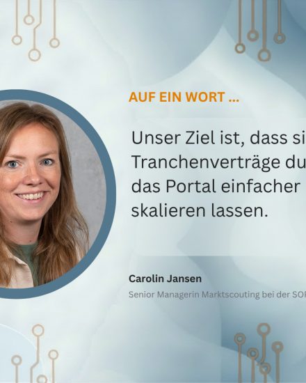 Mit ihrem neuen Geschäftskundenportal will SOPTIM die Beschaffung von Tranchen für Geschäftskunden weitgehend automatisieren.